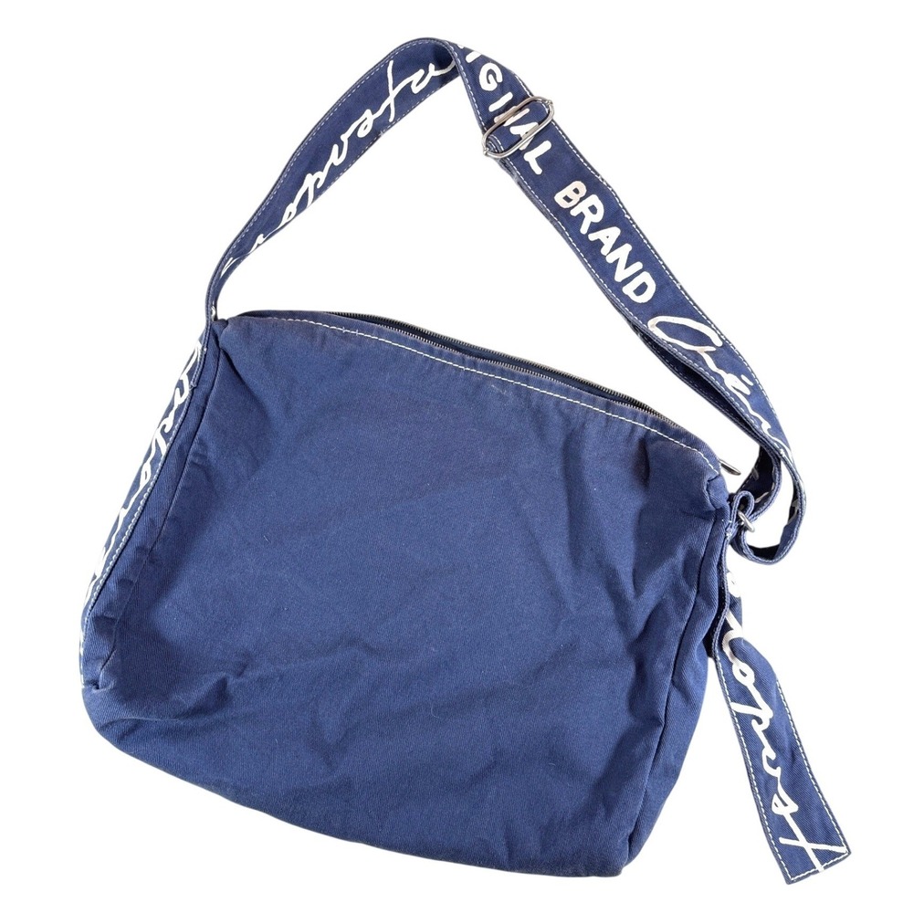 Aeropostale Navy Blue‎ Canvas Crossbody Messenger Bag Adjustable Logo Strap 87